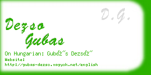 dezso gubas business card